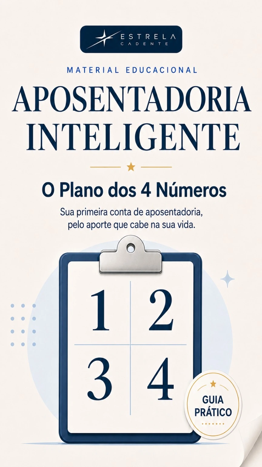 Capa do Plano dos 4 Números. Material principal para montar uma primeira conta com quatro campos.